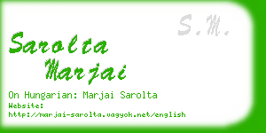 sarolta marjai business card